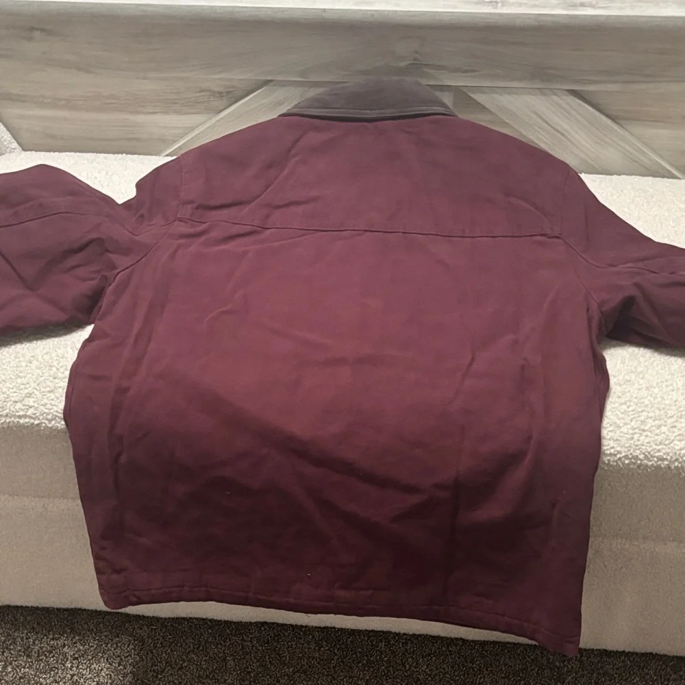 Levi's Men's Maroon burgundy Jacket with Dark Brown Collar - Picture 5 of 7